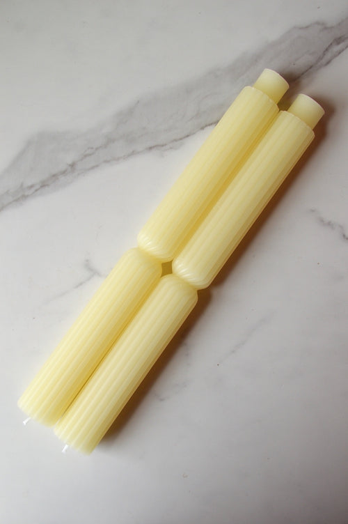 Pillar Beeswax Candlesticks - Set of 2