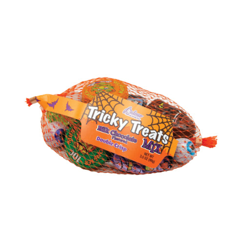 Palmer Tricky Treats, Halloween Foil Milk Chocolate Balls, 3.5 Ounce Mash Bag