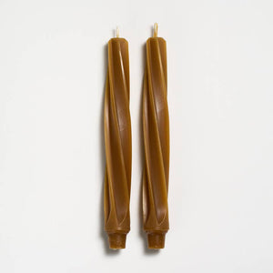 Greentree Home Candle, 9" Twist Unscented Taper Handmade Beeswax Candles
