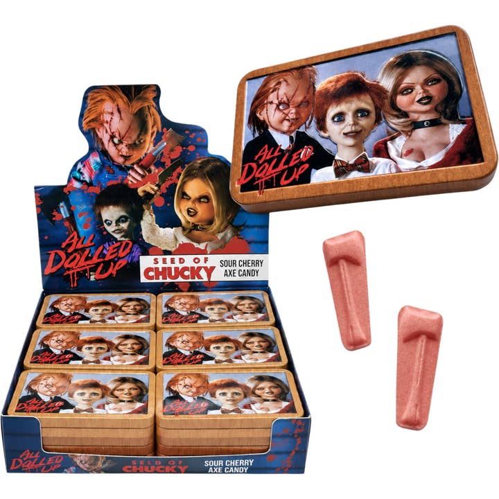 Chucky All Dolled Up Candy Tin, 1.3 Ounce Tin - 18 Count Display Box
