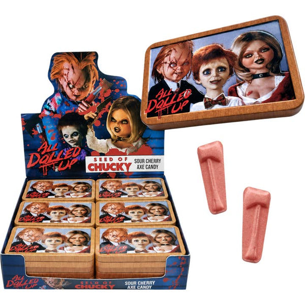 Chucky All Dolled Up Candy Tin, 1.3 Ounce Tin - 18 Count Display Box