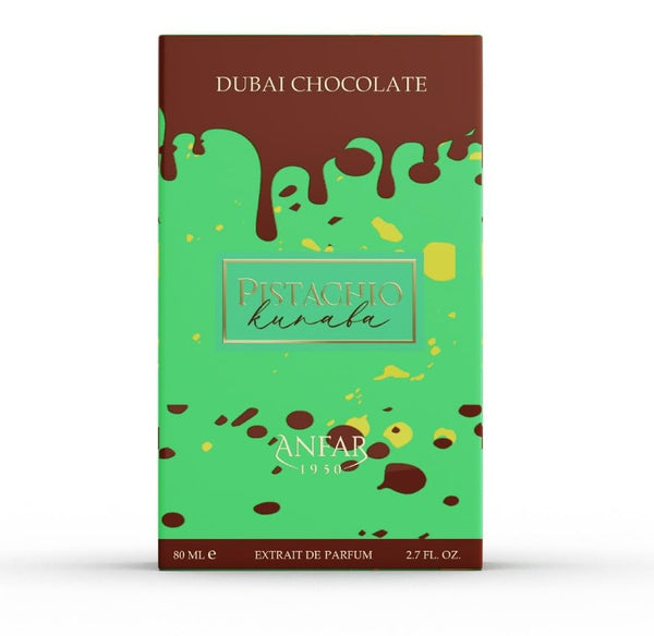 Anfar Dubai Chocolate Pistachio Kunafa Extrait de Parfum Unisex Perfume, 80 ml