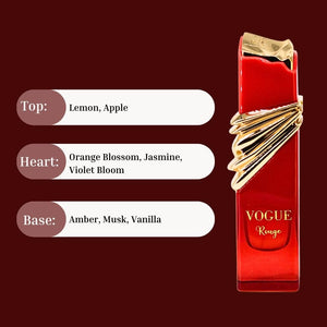 Maison Alhambra Vogue Rouge Eau de Parfum Spray for Women, 100 ml