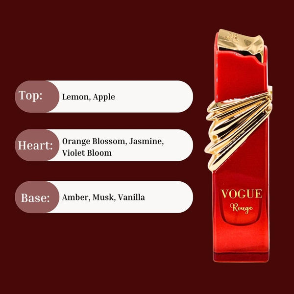 Maison Alhambra Vogue Rouge Eau de Parfum Spray for Women, 100 ml