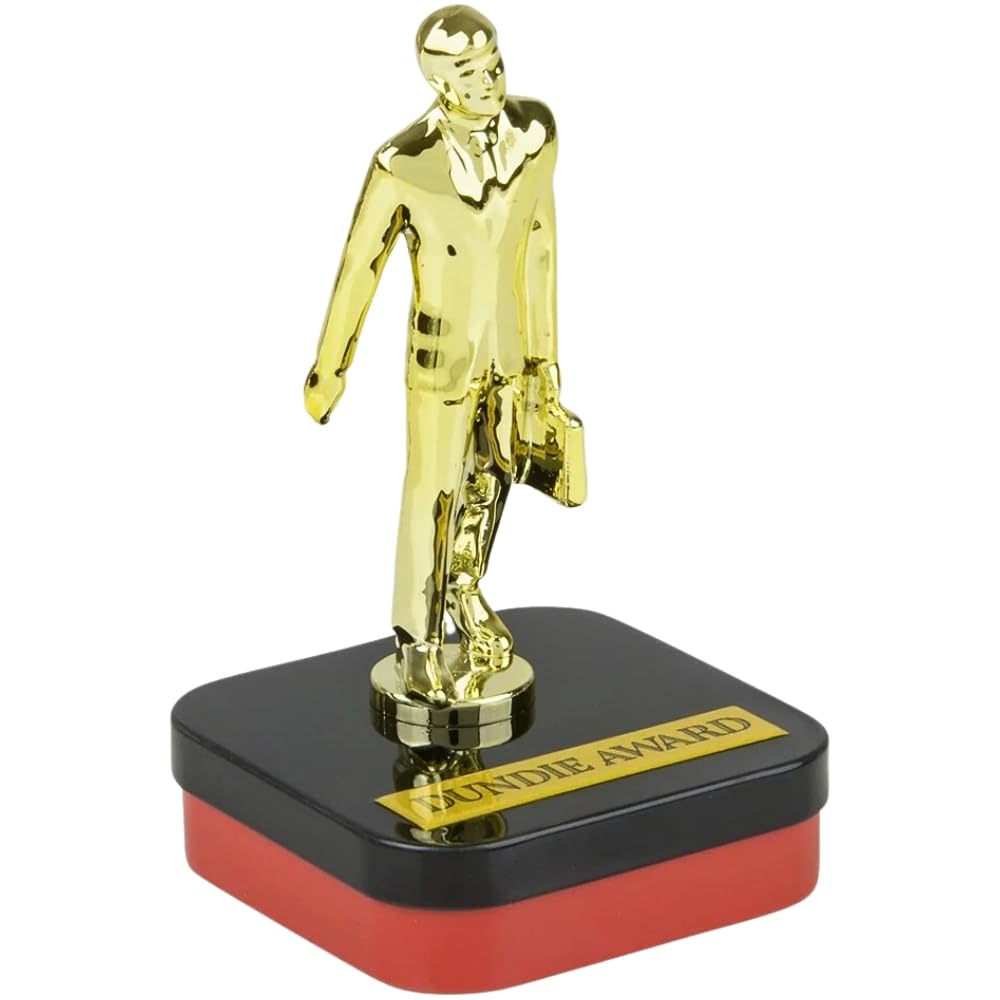 The Office Dundie Award Candy Sours, Dundie Award Statue Tin, Office Logo Shaped Cherry Sours, 0.8 Ounce Tin, 9 Count Display Box