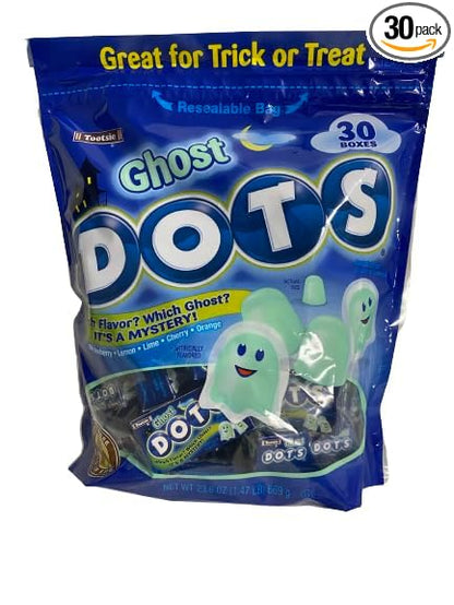 Ghost Dots Halloween 30 Count Mini Boxes Bag