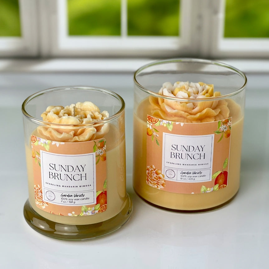 A Mandatory Activity, Sunday Brunch Candle - Sparkling Mandarin Mimosa Soy Candle