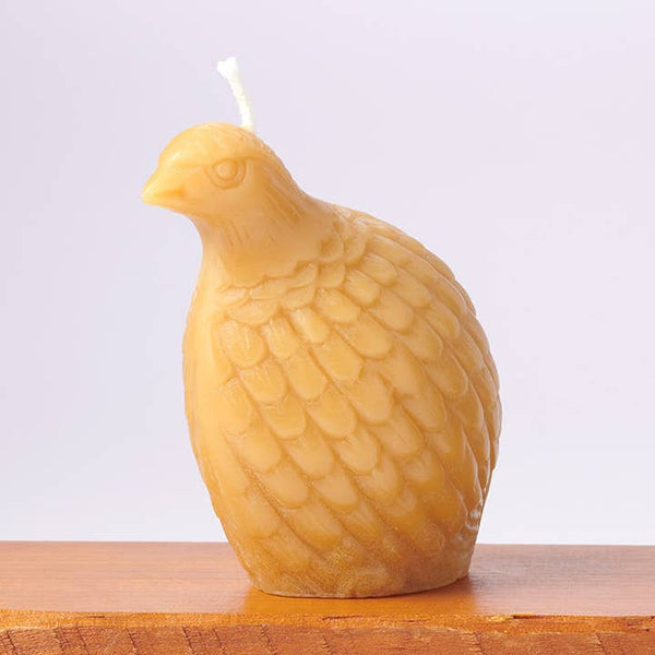 Greentree Home Candle, Partridge Bird Unscented Handmade Beeswax Sculptural Animal Candles