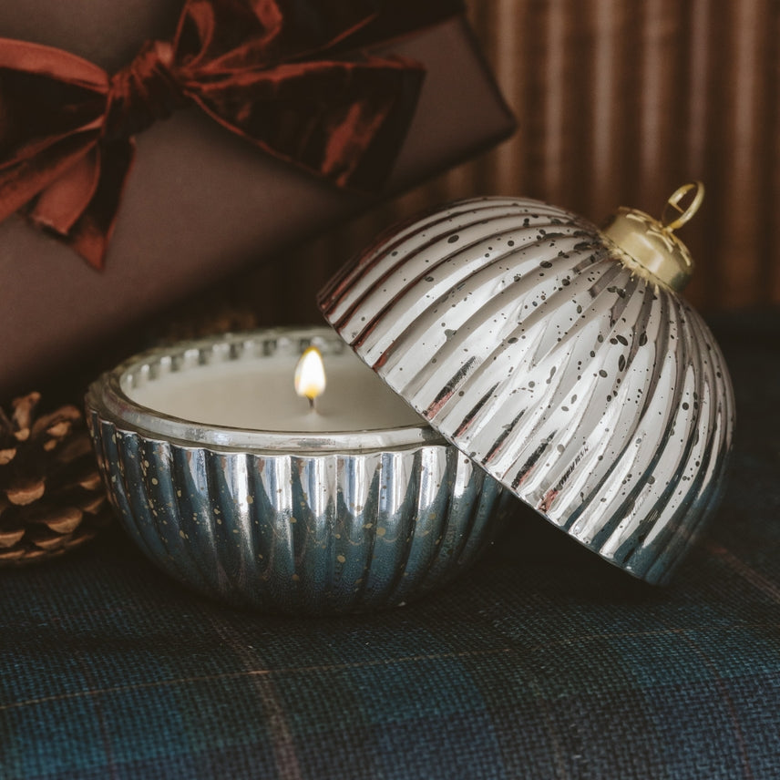 Sweet Water Decor Merry and Bright Soy Candle - 5 oz Ornament Jar