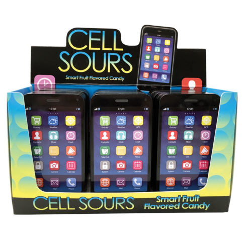 Cell Phone Sour Fruity Candy Tin, 1 Ounce - 18 Count Display Box