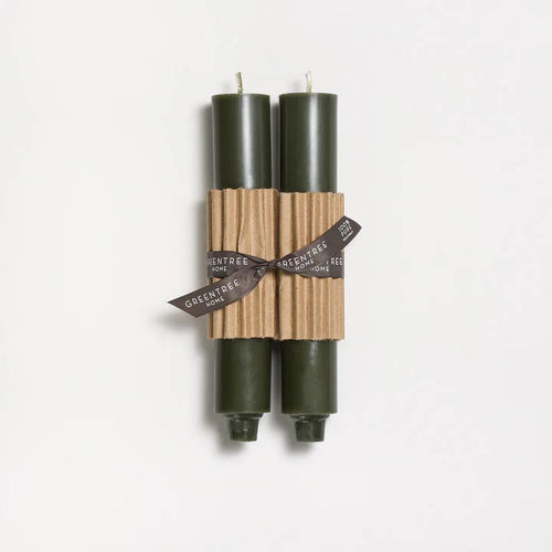 Greentree Home Candle, 9" Column Unscented Taper Handmade Beeswax Candles