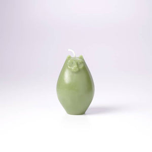 Greentree Home Candle, Fat Cat Unscented Handmade Beeswax Sculptural Animal Candles