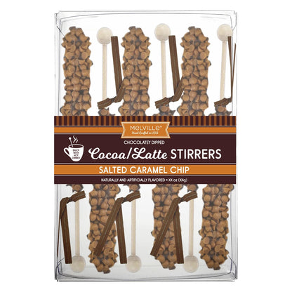 Salted Caramel Dark Chocolatey Stirrers - 6 Count Gift Box