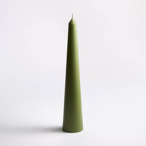 Greentree Home Candle, Tower Pillar Unscented Taper Handmade Beeswax Sculptural Candles