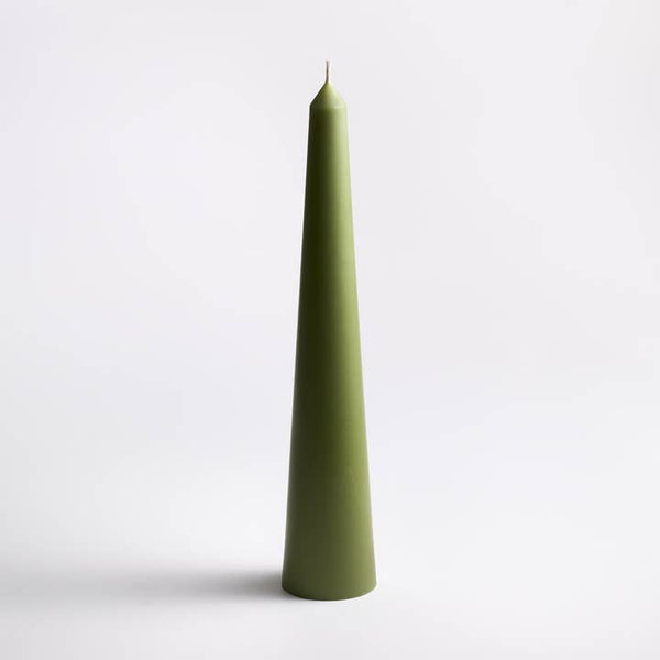Greentree Home Candle, Tower Pillar Unscented Taper Handmade Beeswax Sculptural Candles