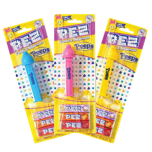 Pez Peeps Easter Candy Dispenser Peep Dispenser with 3 Candy Refills