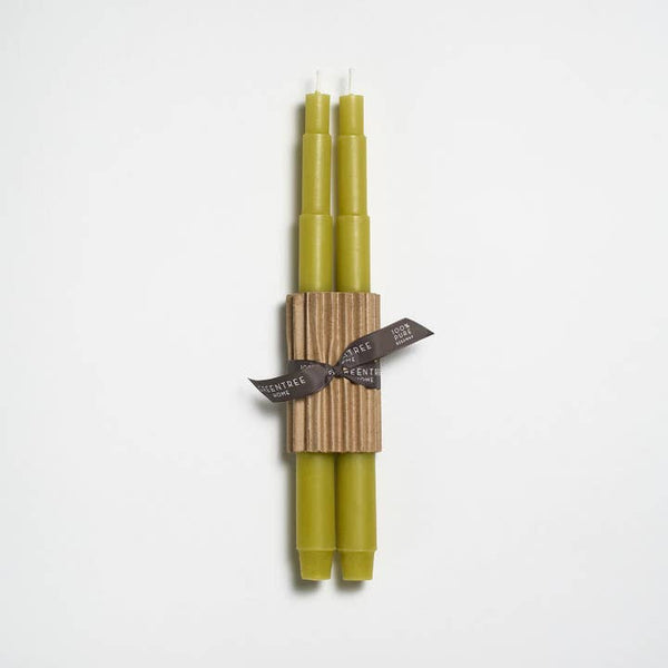 Greentree Home Candle, 12" Tele Unscented Taper Handmade Beeswax Candles