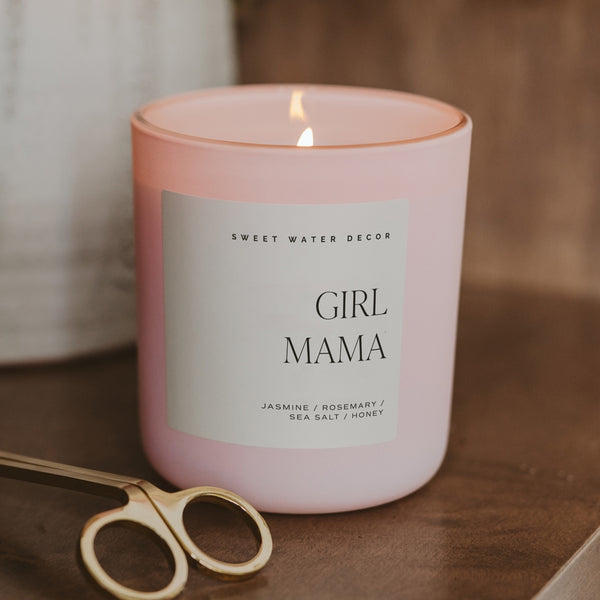 Sweet Water Decor Girl Mama 15 oz Soy Candle, Matte Jar