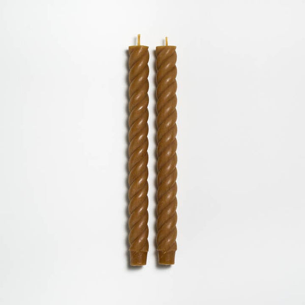 Greentree Home Candle, 10" Rope Unscented Taper Handmade Beeswax Candles