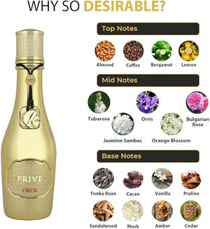 Riiffs Prive Oros Eau de Parfum Perfume for Women, 100 ml