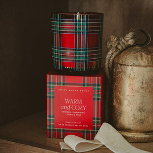Sweet Water Decor Warm and Cozy 12 oz Boxed Soy Candle
