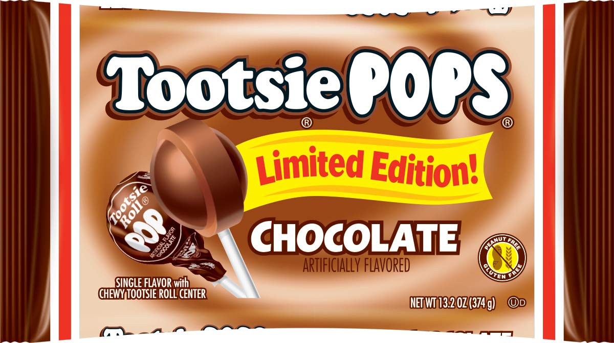 Tootsie Pops Chocolate Flavor Limited Edition, Single Flavor Lollipop, 13.2 Ounce Bag