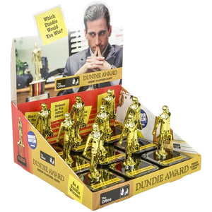 The Office Dundie Award Candy Sours, Dundie Award Statue Tin, Office Logo Shaped Cherry Sours, 0.8 Ounce Tin