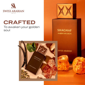 Swiss Arabian Shaghaf Amber Infusion Luxury Eau de Parfum Unisex Perfume Spray