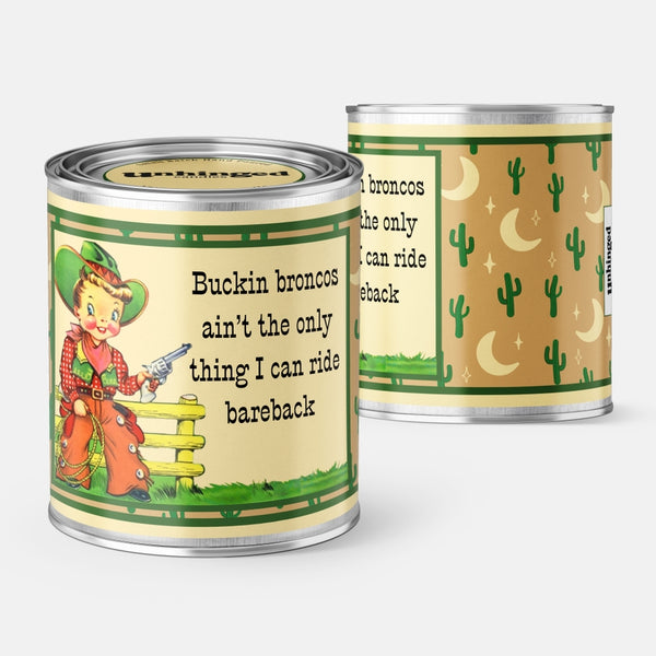 Buckin Broncos Riding Bareback Western Soy Candle