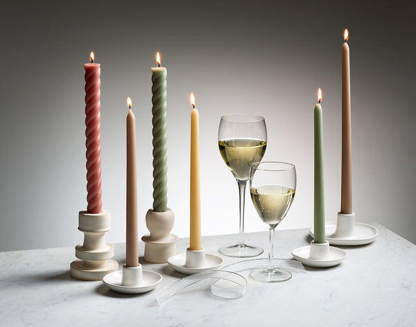 Greentree Home Candle, Wedding Collection - 10" Rope Unscented Taper Handmade Beeswax Candles
