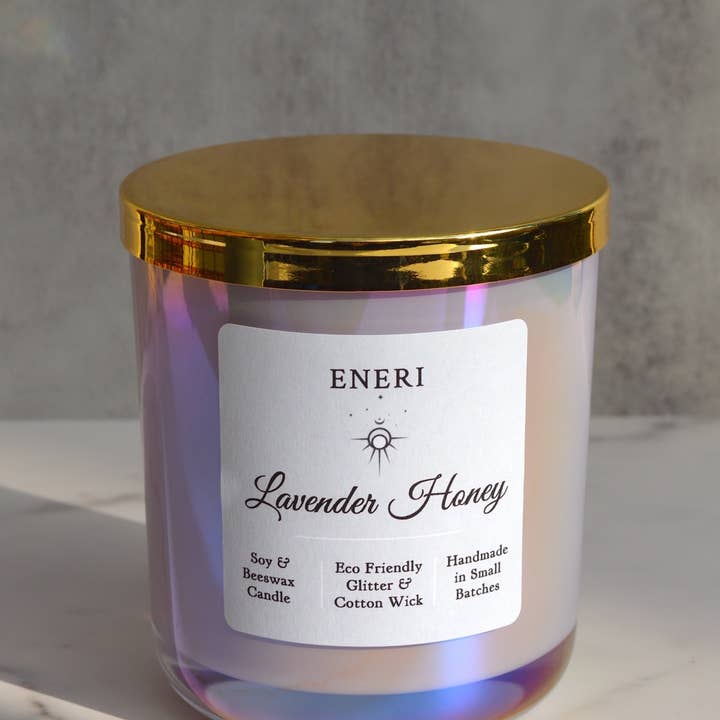 ENERI 12 oz Scented Candle, Lavender Honey