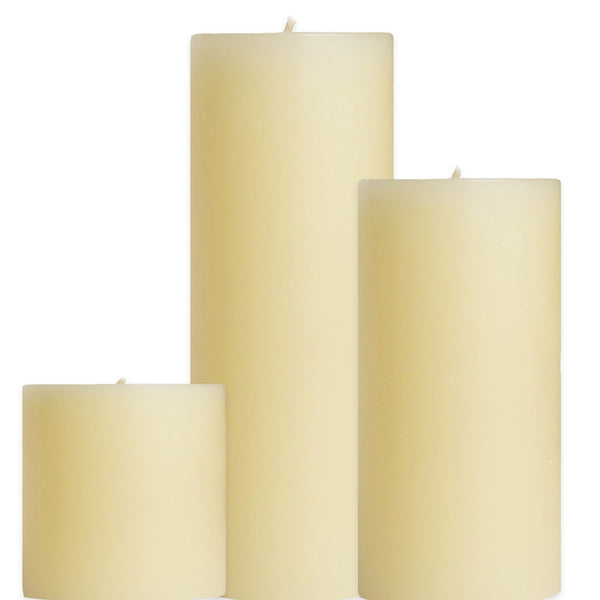 Unscented Pillar Candles, Off White