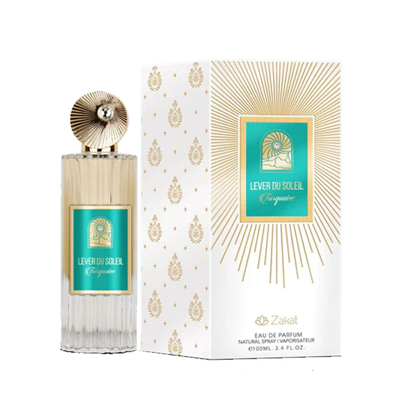 Zakat Lever Du Soleil Turquoise Eau de Parfum Unisex Perfume, 80 ml