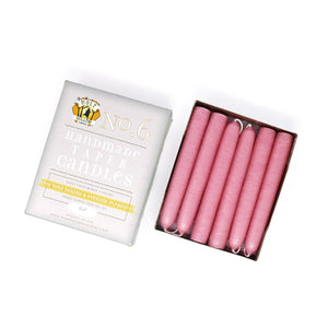 Mole Hollow Candles, 6" Unscented Taper Candle, Set of 12 - Choose from 39 Colors!