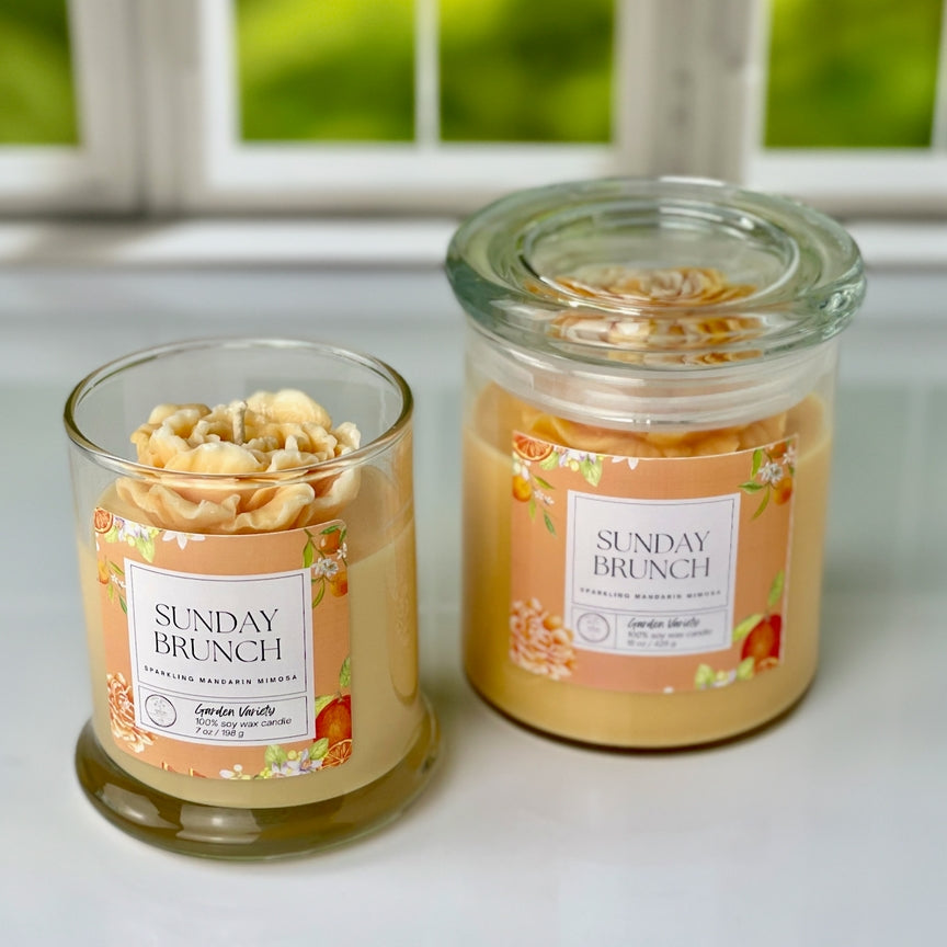 A Mandatory Activity, Sunday Brunch Candle - Sparkling Mandarin Mimosa Soy Candle