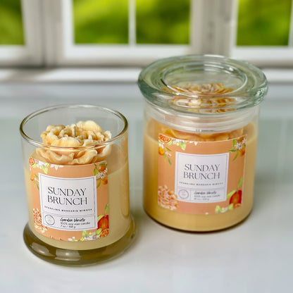 A Mandatory Activity, Sunday Brunch Candle - Sparkling Mandarin Mimosa Soy Candle