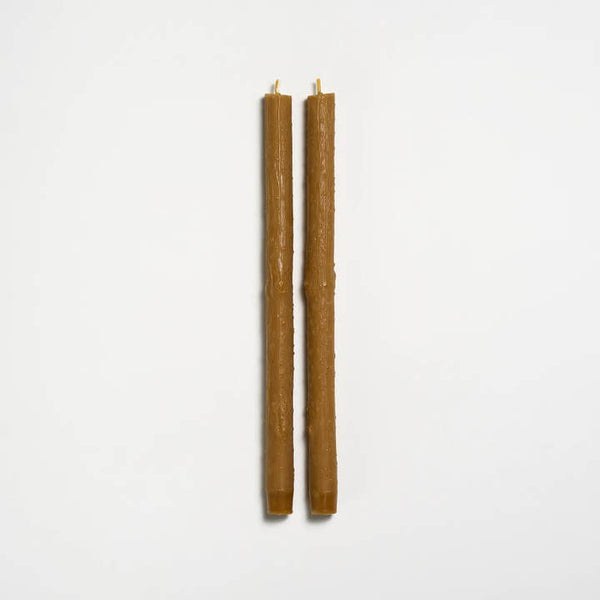 Greentree Home Candle, 12" Twig Unscented Taper Handmade Beeswax Candles