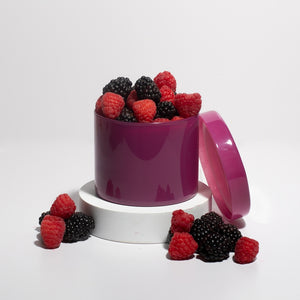 Vella & Co, Groovy Daisy & Cashmere 16 Ounce Soy Candle, Purple Glass