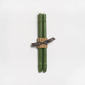 Greentree Home Candle, 12" Bamboo Unscented Taper Handmade Beeswax Candles