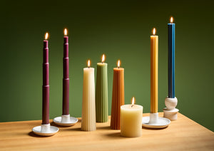 Greentree Home Candle, 12" Tele Unscented Taper Handmade Beeswax Candles