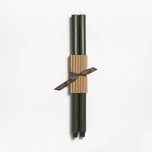 Greentree Home Candle, 18" Fluted Unscented Taper Handmade Beeswax Candles