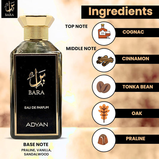 Adyan Bara Eau De Parfum Unisex Perfume, 100 ml