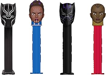 PEZ Candy Black Panther Gift Set (Includes 6 Candy Refills)