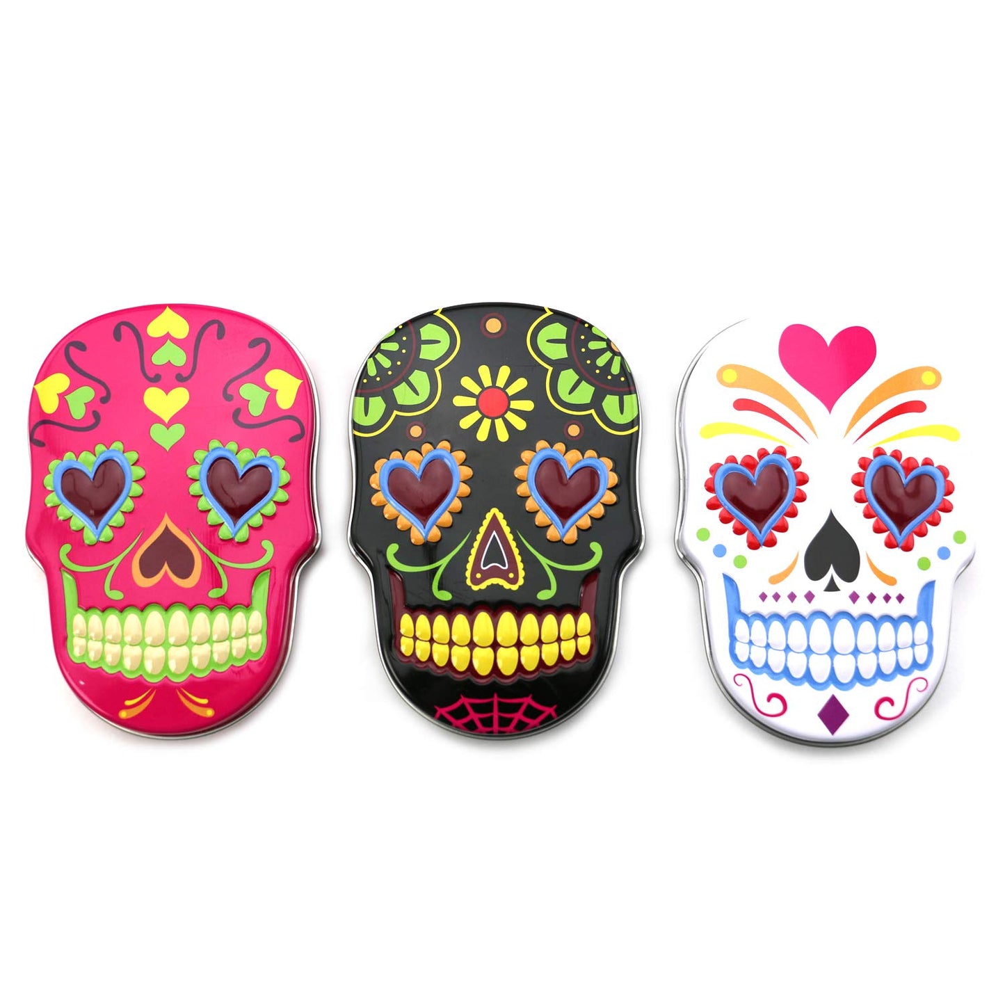 Halloween Sugar Skulls Sweet Candy, 1.4 Ounce Tins