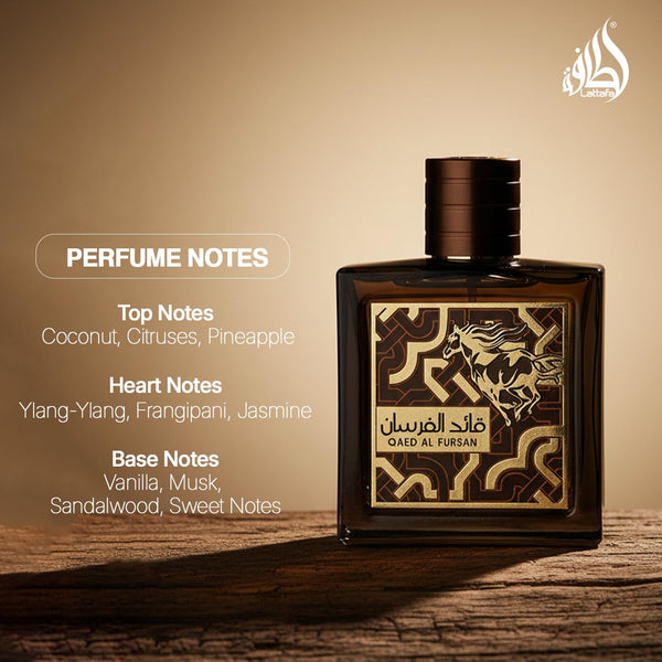 Lattafa Qaed Al Fursan Untamed Eau de Parfum Spray Unisex Perfume, 90 ml