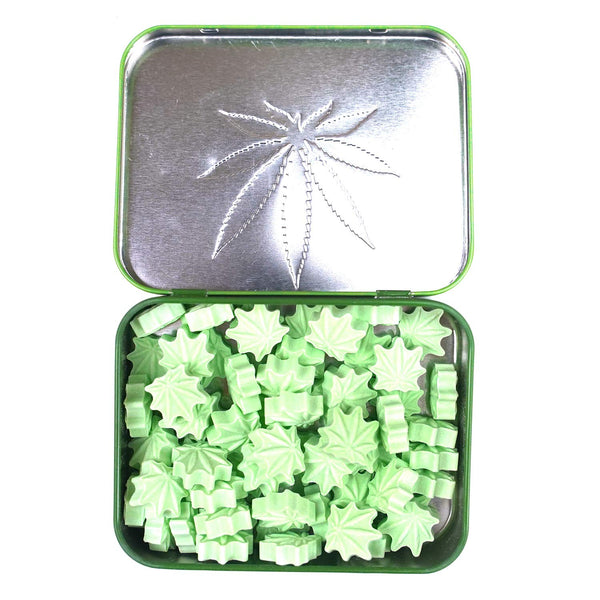 Boston America Stoner Mints Collectible Tin, 1.5 Ounce Green Mint Candy Tin - 18 Count Display Box