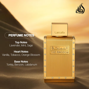 Lattafa The Kingdom Men Eau de Parfum Spray for Men, 100 ml