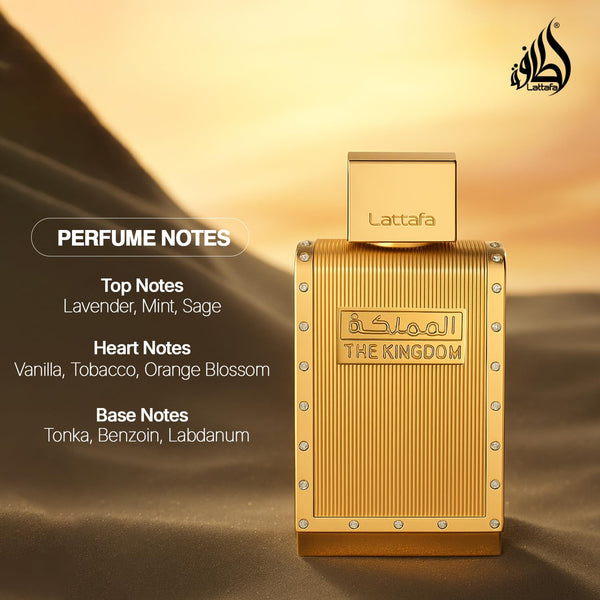 Lattafa The Kingdom Men Eau de Parfum Spray for Men, 100 ml