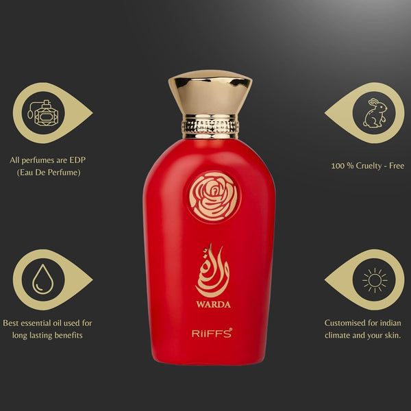 Riiffs Warda Eau de Parfum Perfume for Women, 100 ml