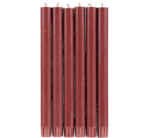 British Colour Standard 25cm / 10'' H Guardsman Red Eco Dinner Candles, Gift Box of 6